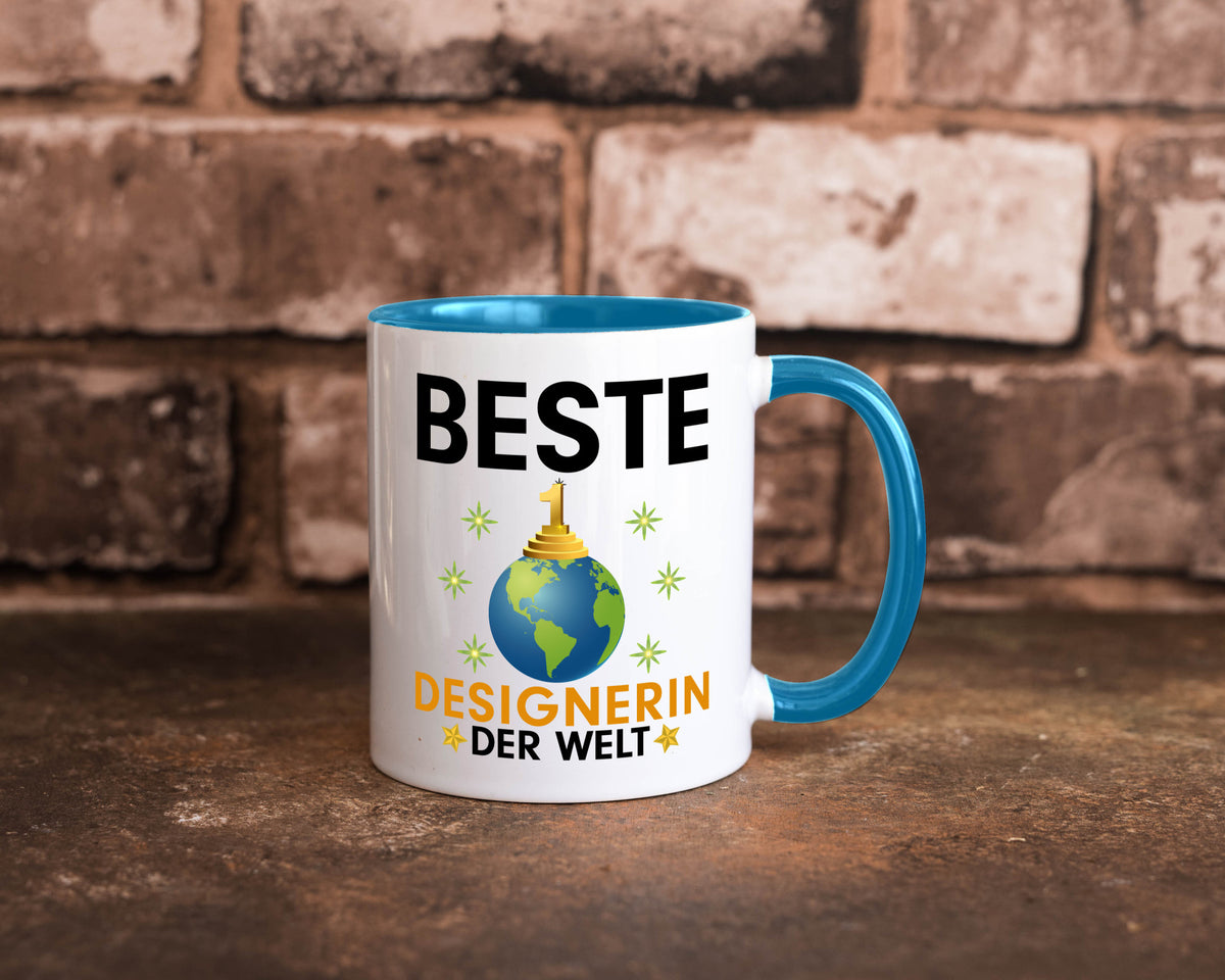 Welt Beste Designerin | Mode lustiger Spruch Geschenk Humor Geschenkidee Tasse