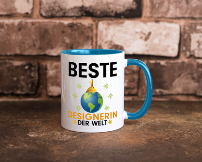 Welt Beste Designerin | Mode lustiger Spruch Geschenk Humor Geschenkidee Tasse