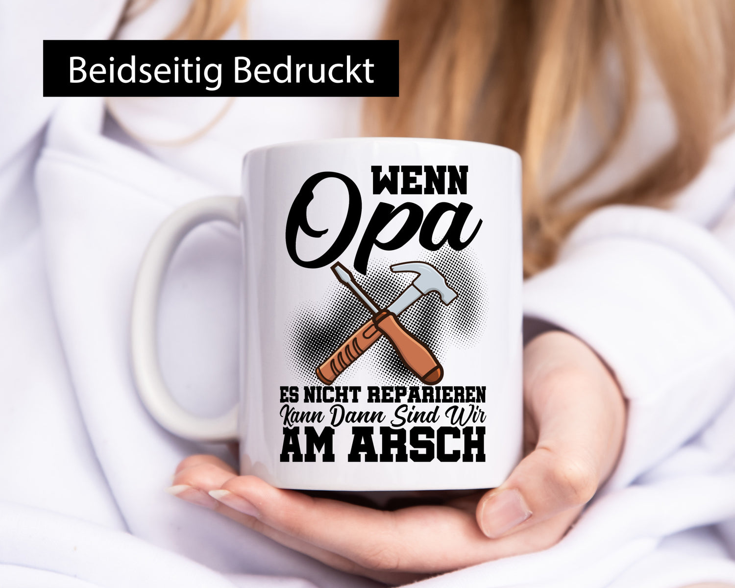 Opa Reparieren Geschenk Familie Geschenkidee lustiger Spruch Tasse