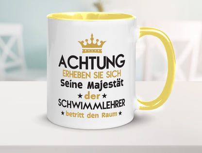 Seine Majestät Schwimmlehrer | Lehrer Schüler schwimmen Geschenkidee Humor Tasse