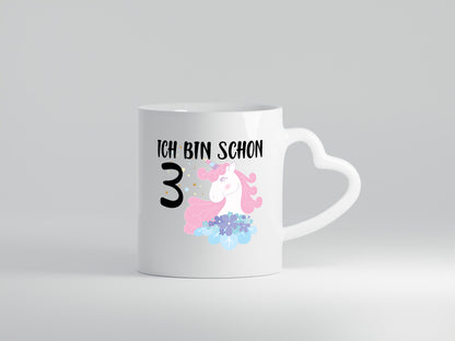 Ich bin schon 3 | 3. Geburtstag Kind Jährige Einhorn Geschenkidee Humor Tasse