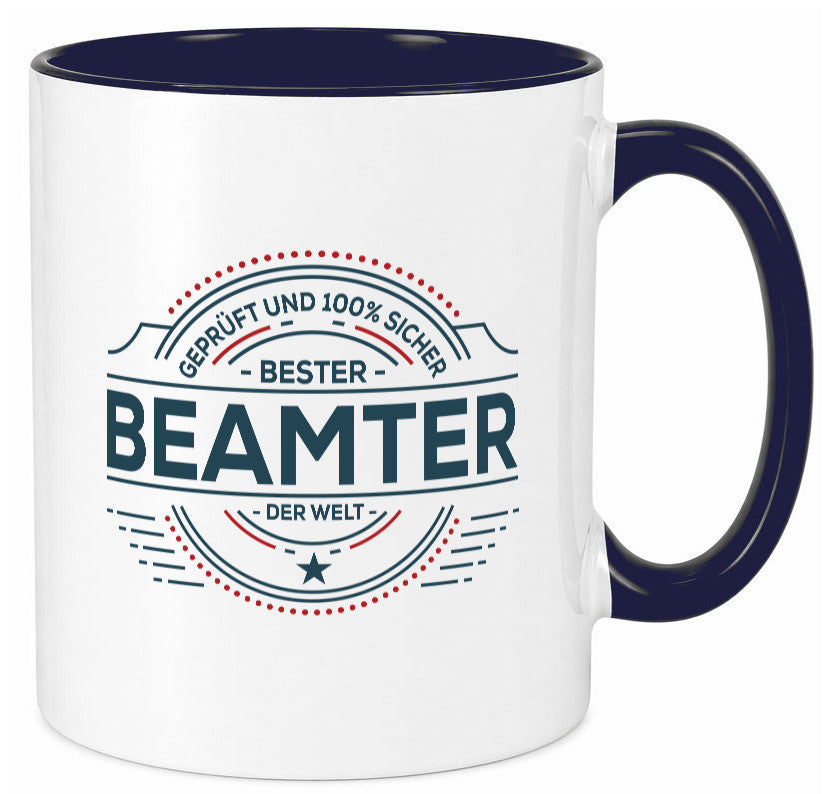 Geprüft und sicher: Beamter | Verbeamtung Dienst Humor Geschenkidee Tasse
