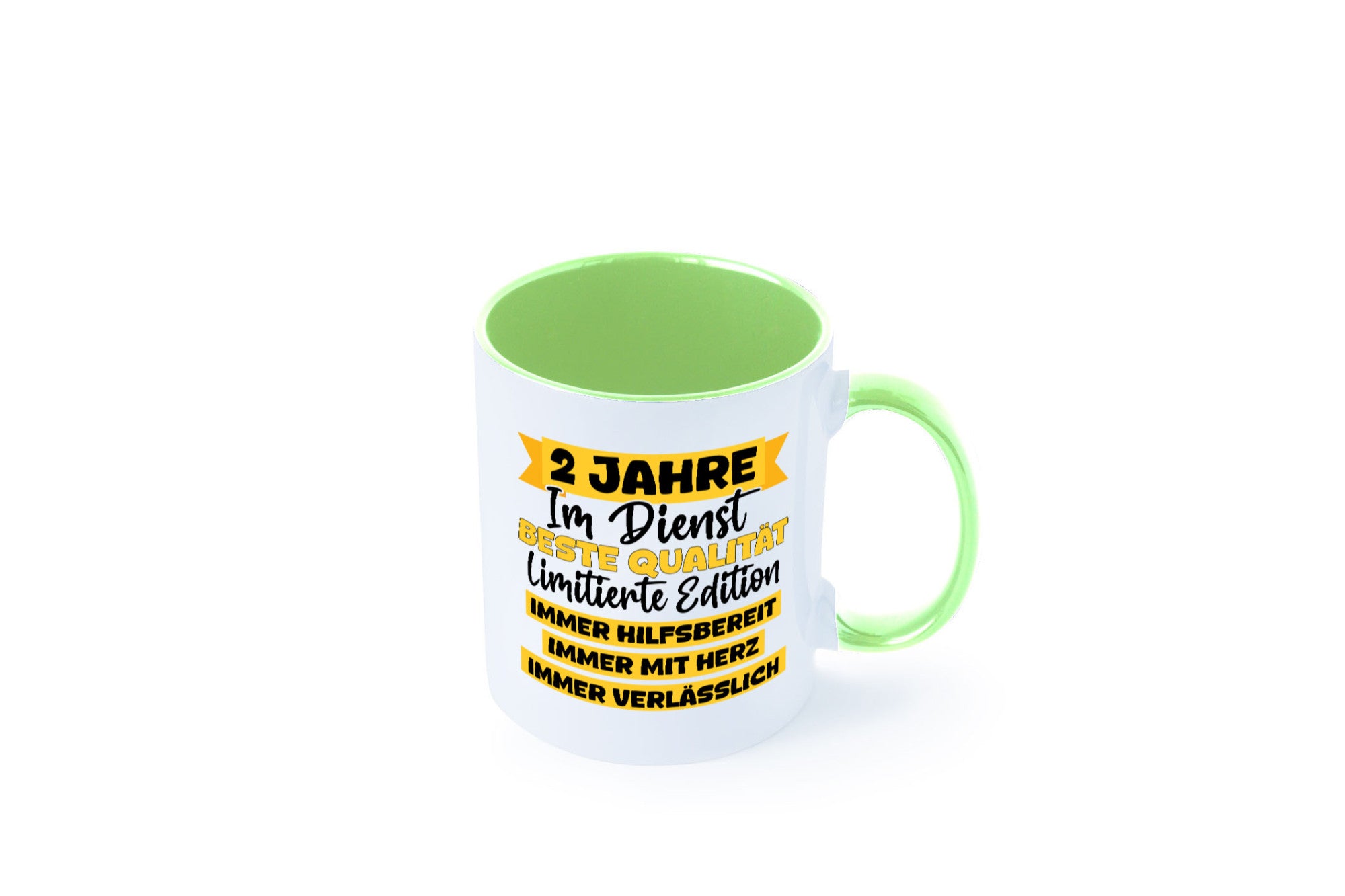 2 Jahre im Dienst | Jubiläum Arbeit v8 lustiger Spruch Geschenk Kollegen Büro