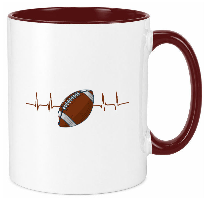 American Football Herzschlag | Footballer Superbowl Humor Geschenkidee Tasse