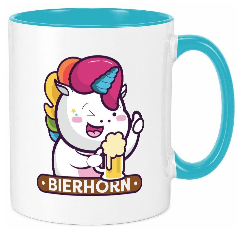 Bierhorn | Einhorn Bierglas Geschenk Humor Geschenkidee lustiger Spruch Tasse