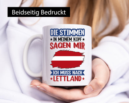 Lettland | Urlaub Stimmen in meinem Kopf Traumland lustig Humor Geschenkidee