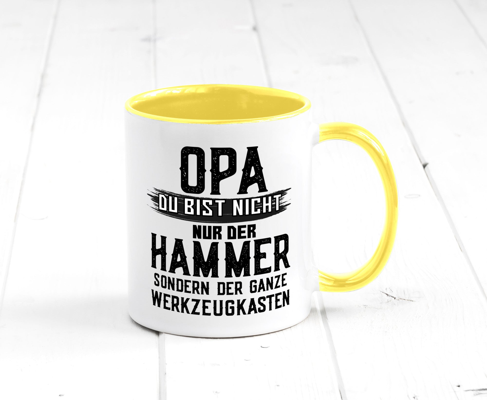 Opa ist der Hammer | Großvater Tasse Werkzeugkasten lustig Familie Geschenkidee