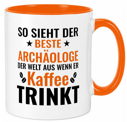 Kaffee trinkt: Archäologe | Archäologie Forscher lustig Humor Geschenkidee