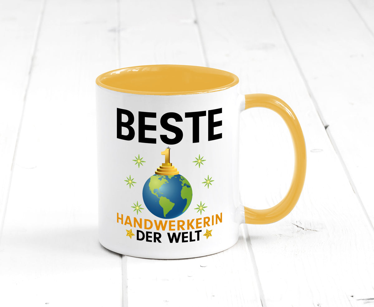 Welt Beste Handwerkerin | Handwerkerinnen lustiger Spruch Geschenk Humor Tasse
