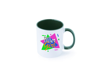 80er Girl - Jahre bunt + verrückt retro Humor Geschenkidee Tasse