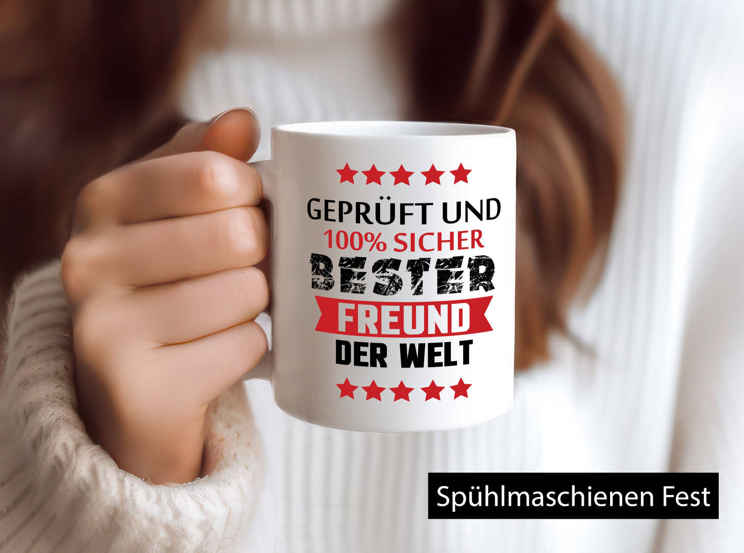 Geprüft &amp; Sicher bester Freund | Freundschaft lustiger Spruch Geschenk Humor