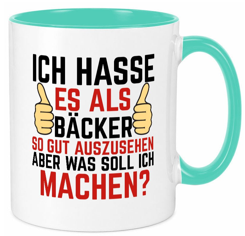 Als Bäcker so gut auszusehen | Bäckerrei Geschenk Humor Geschenkidee lustiger Tasse