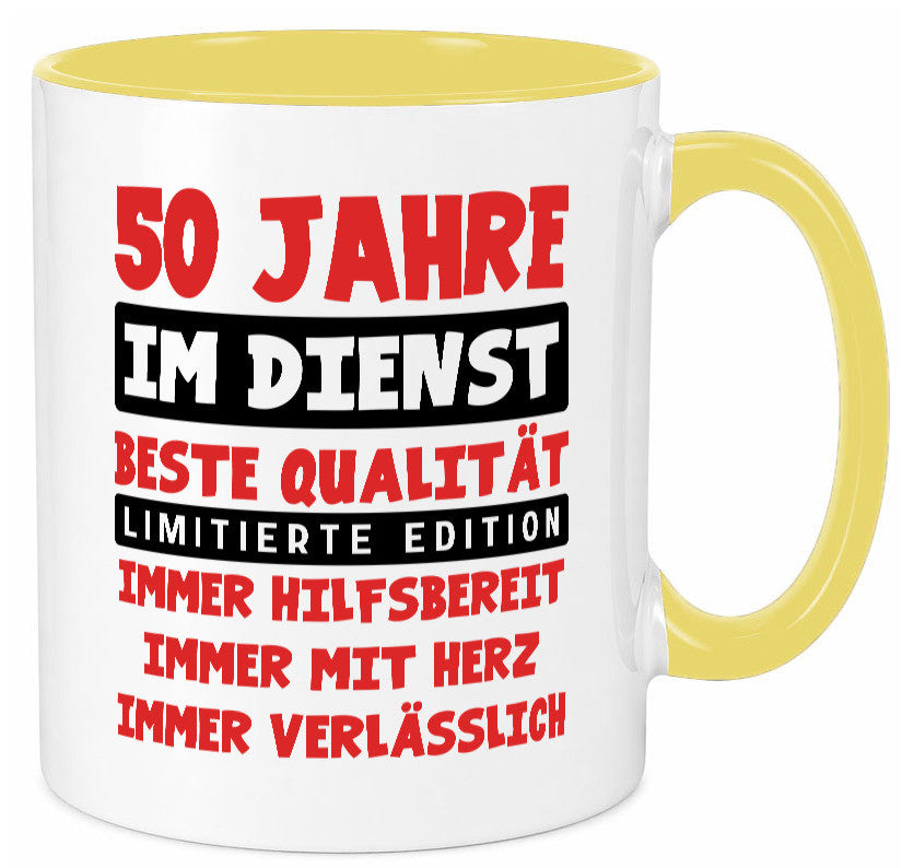 50 Jahre im Dienst | Jubiläum Arbeit v9 lustiger Spruch Geschenk Kollegen Büro