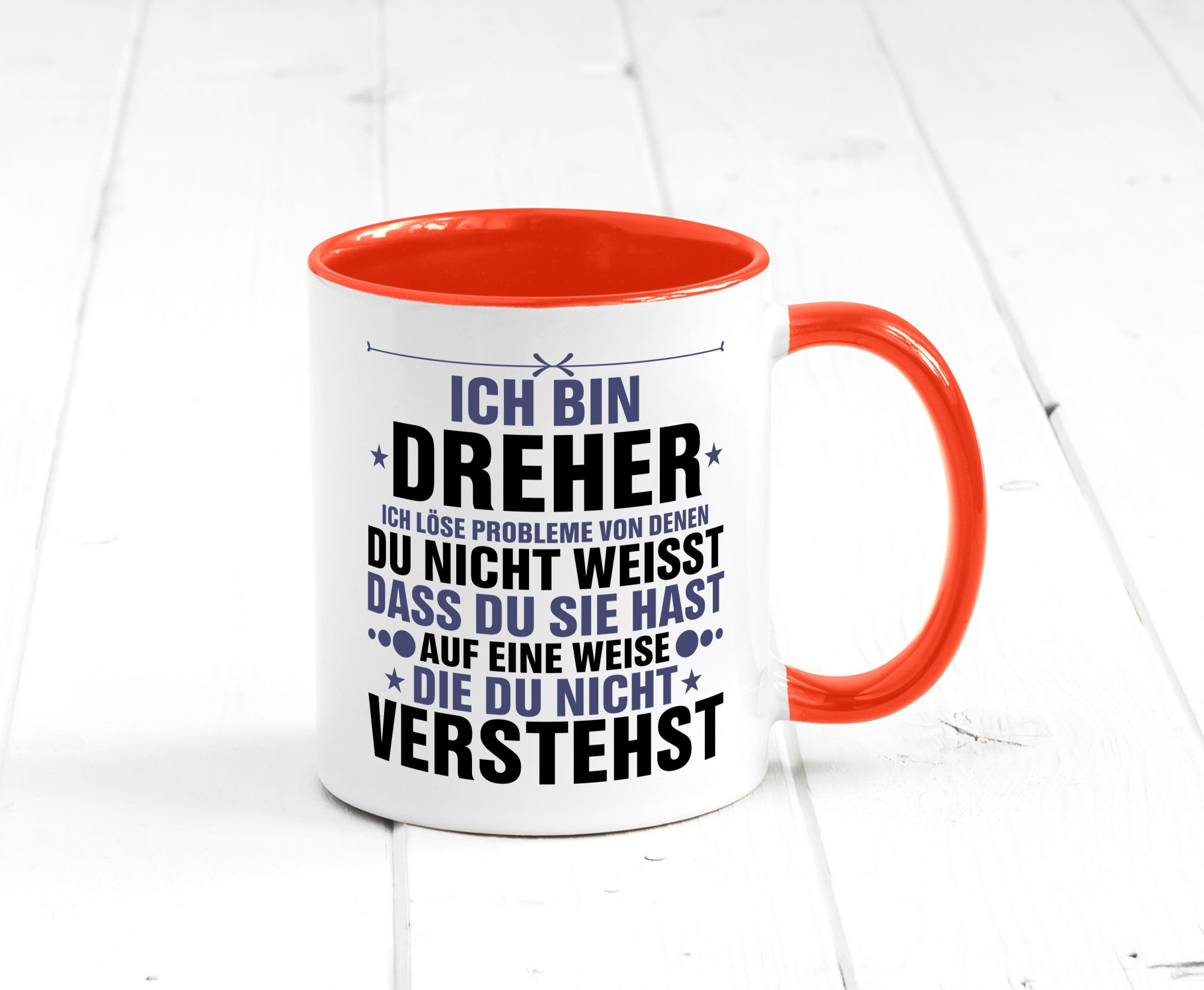 Löse Probleme: Dreher | Fräser lustiger Spruch Geschenk Humor Geschenkidee Tasse