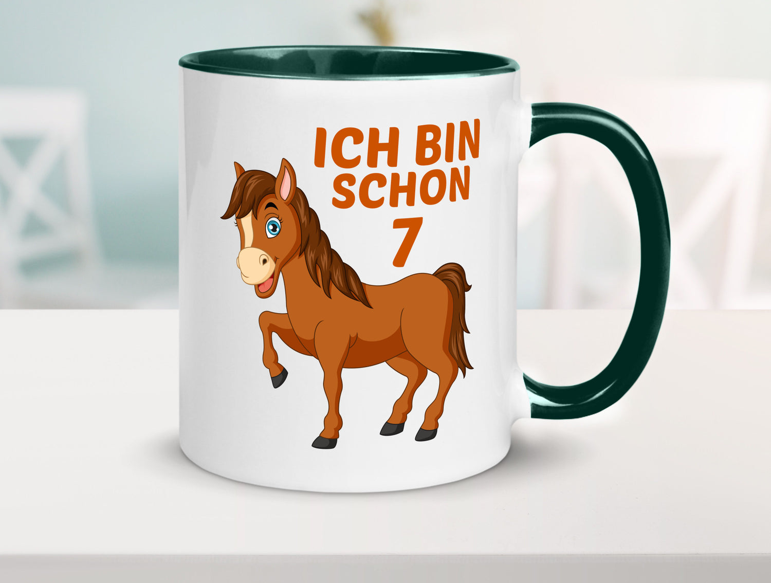 7. Geburtstag | Ich bin schon 7 Pferde Pony Humor Geschenkidee Tasse