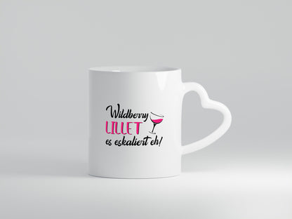 Wildberry Lillet, es eskaliert eh! | Glas Geschenk Humor Geschenkidee lustige