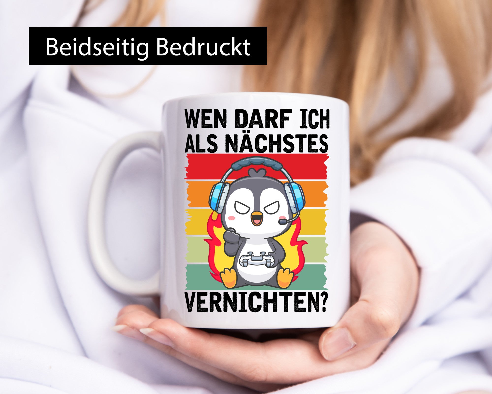 Wenn darf ich Vernichtn | Gamer Konsole Zocken v2 Humor Geschenkidee Tasse