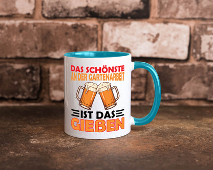 Das schönste an gartenarbeit ist Gießen | Biertrinker Geschenkidee Arbeit
