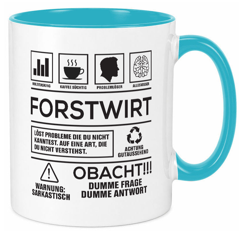 Achtung Probleme Forstwirt | Waldarbeiter lustig Arbeit Kollegen Büro Geschenk