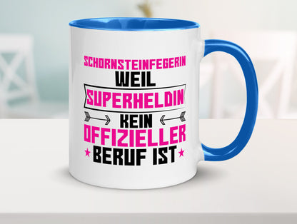 Superheldin Schornsteinfegerin | Kaminkehrer Handwerk Humor Geschenkidee Tasse