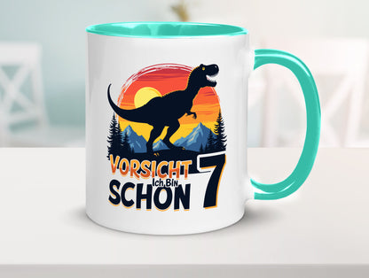 7. Geburtstag | 7 Jahre Dinosaurier v2 Geschenk Geschenkidee lustiger Spruch
