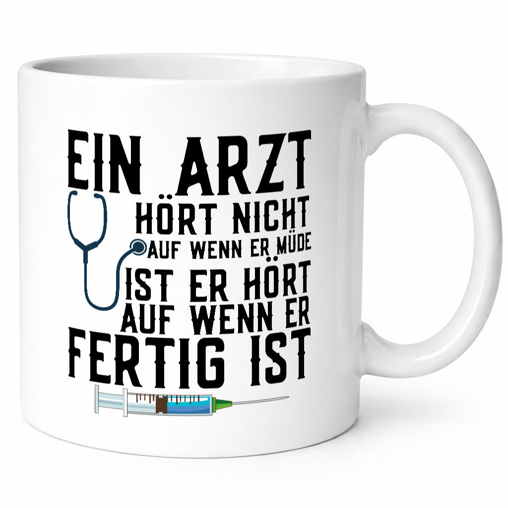 Ein Arzt hört nicht auf | Klinik Statement Stethoskop Geschenkidee Humor Tasse