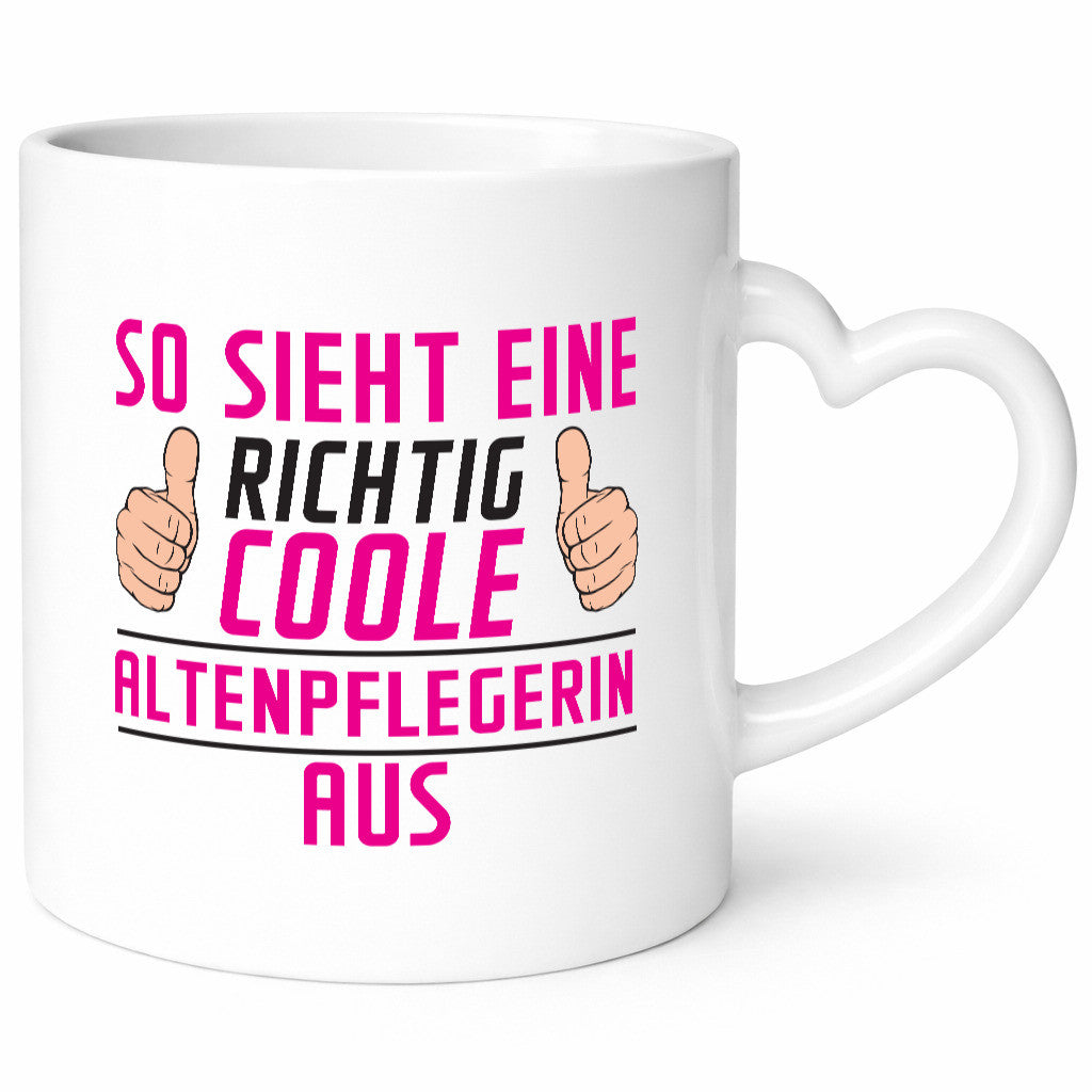 Richtig Coole Altenpflegerin | Pflegepersonal Pflege Humor Geschenkidee Tasse