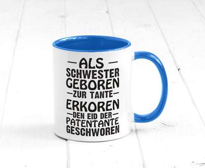 Eid der Patentante | Tante Tasse Schwester Humor lustig Geschenkidee Geschenk