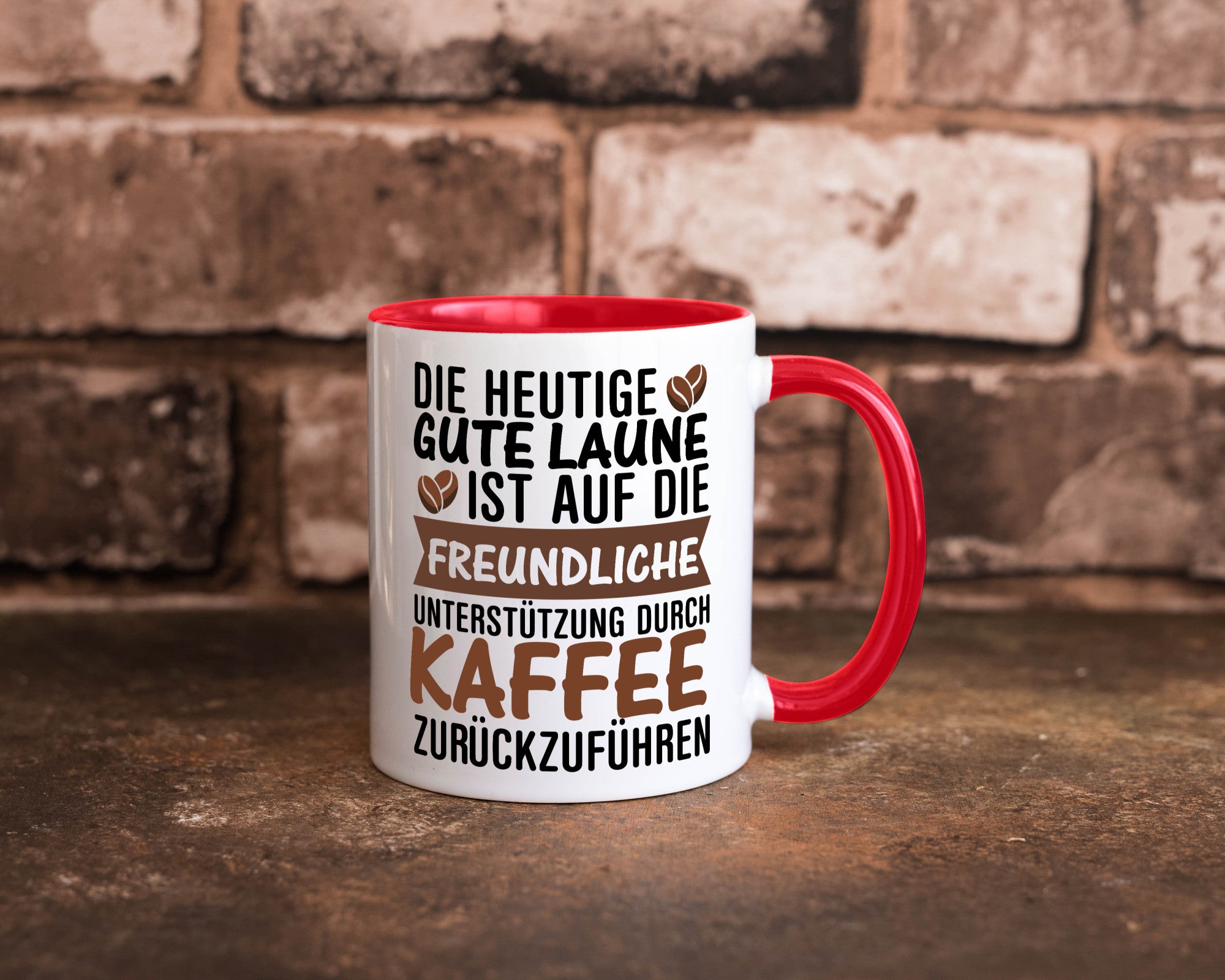 Unterstützung durch Kaffee | Kaffeliebhaber gute Laune Geschenk Humor