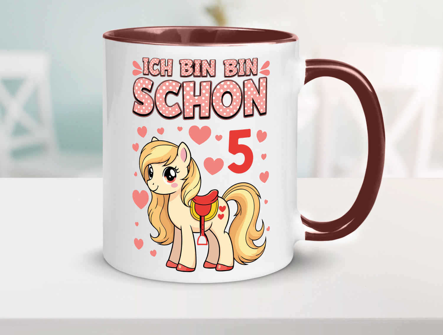5. Geburtstag | 5 Jahre Mädchen Reiten Pony Humor Geschenkidee Tasse
