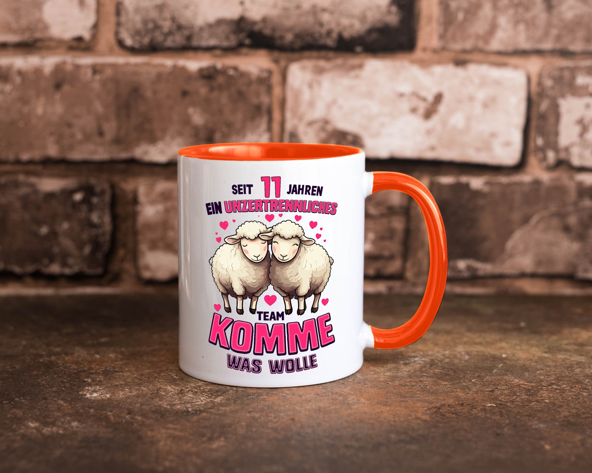 11 Jahre Verheiratet | ein Team Ehepaar v2 Humor Geschenkidee Tasse