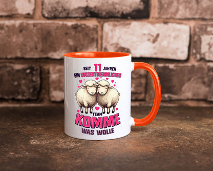 11 Jahre Verheiratet | ein Team Ehepaar v2 Humor Geschenkidee Tasse