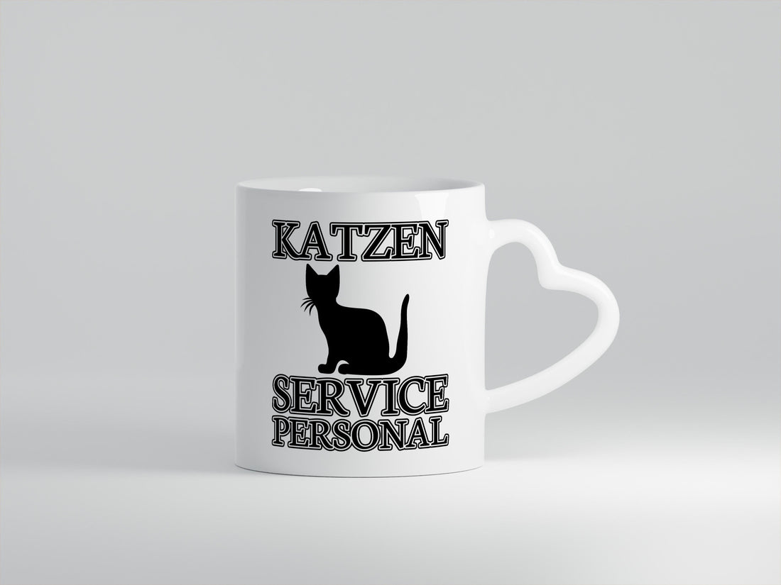 Katzen Service Personal | Katzenbesitzer Tasse Humor lustiger Spruch Geschenk