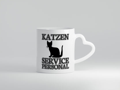 Katzen Service Personal | Katzenbesitzer Tasse Humor lustiger Spruch Geschenk