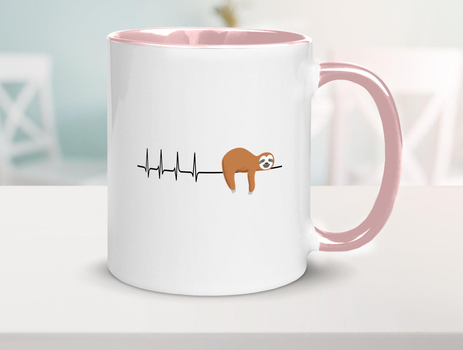 Herzschlag Faultier | Faulheit Morgenmuffel faul Humor Tierliebhaber