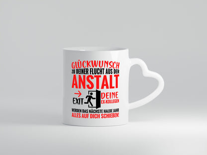 Glückwunsch zur Flucht | Abschied Arbeitskollegen Humor Arbeit Kollegen Büro