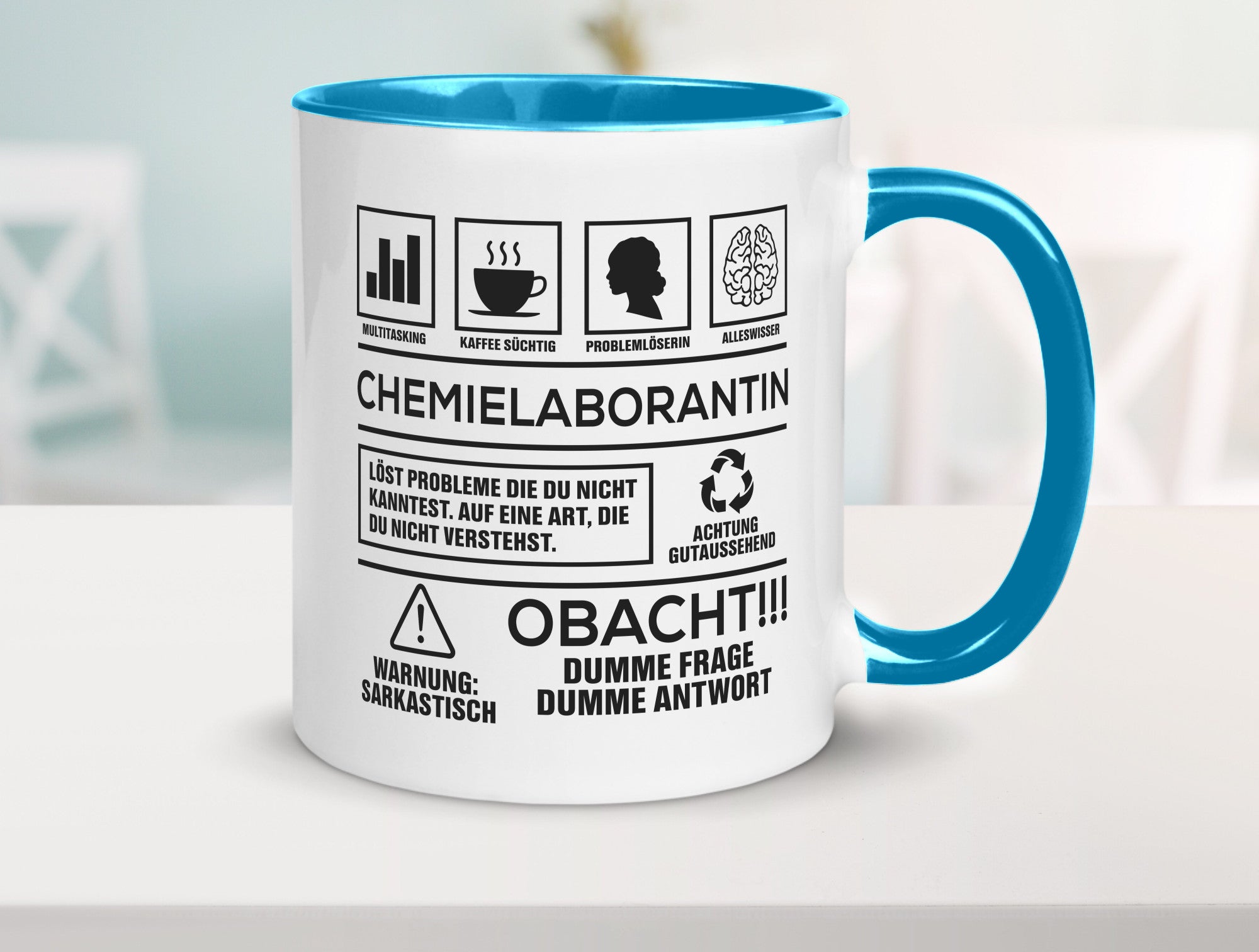 Achtung Probleme Chemielaborantin | Laborantin Chemie Geschenk Humor