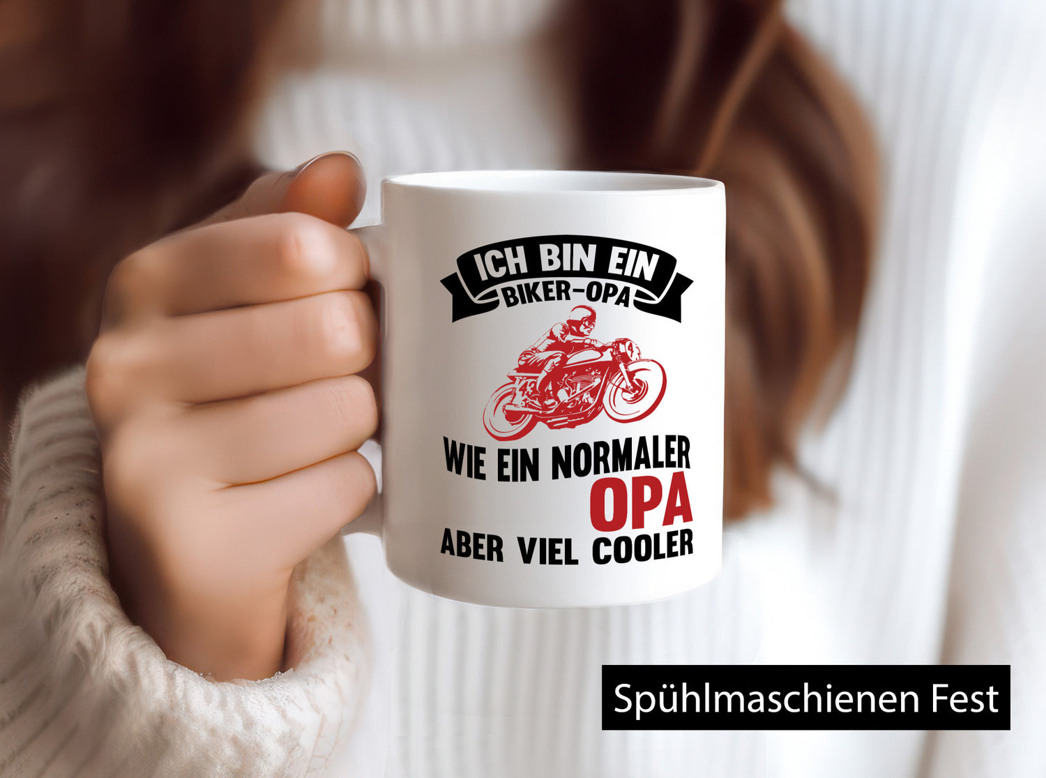 Biker Opa | Cooler Großvater lustig Familie Geschenkidee Geschenk Tasse
