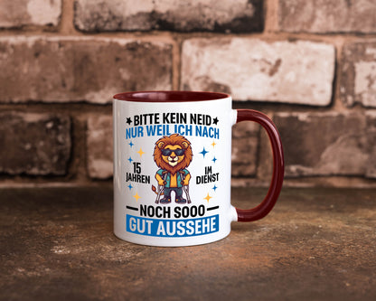 15 Jahre im Dienst | Arbeitsjubiläum Arbeit lustig Kollegen Büro Geschenk Tasse