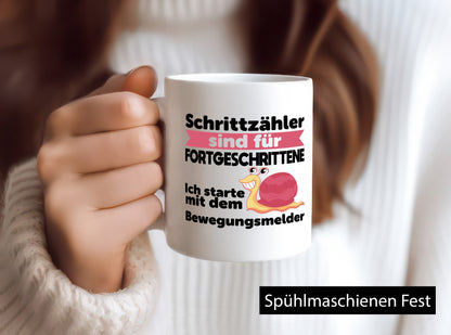 Schrittzähler Fortgeschrittene, Bewegungsmelder | Schnecke Geschenk Humor