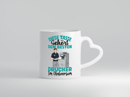 Im Universum: Drucker | Druckerei Print Medien Geschenkidee Humor Tasse