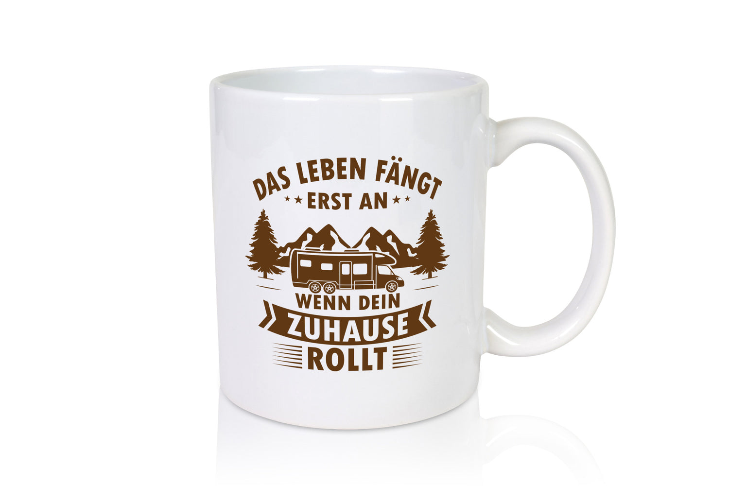 Life Begins | Home Motorhome Gift Idea Humor Mug
