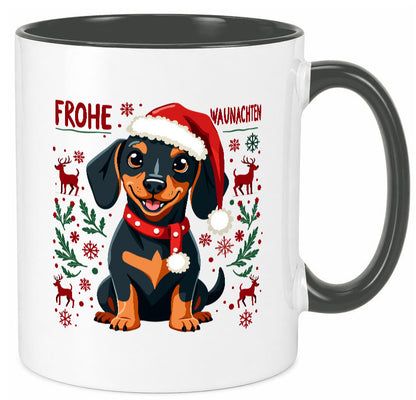 Frohe Waunachten | Ugly Christmas Weihnachtshund v2 Humor Tierliebhaber