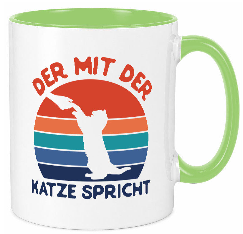 Der mit Katze Spricht | Katzenliebhaber Humor Tierliebhaber Geschenkidee Tasse