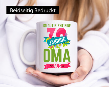 70. Geburtstag | 70 Jährige Oma Großmutter Geschenkidee Familie Humor Tasse