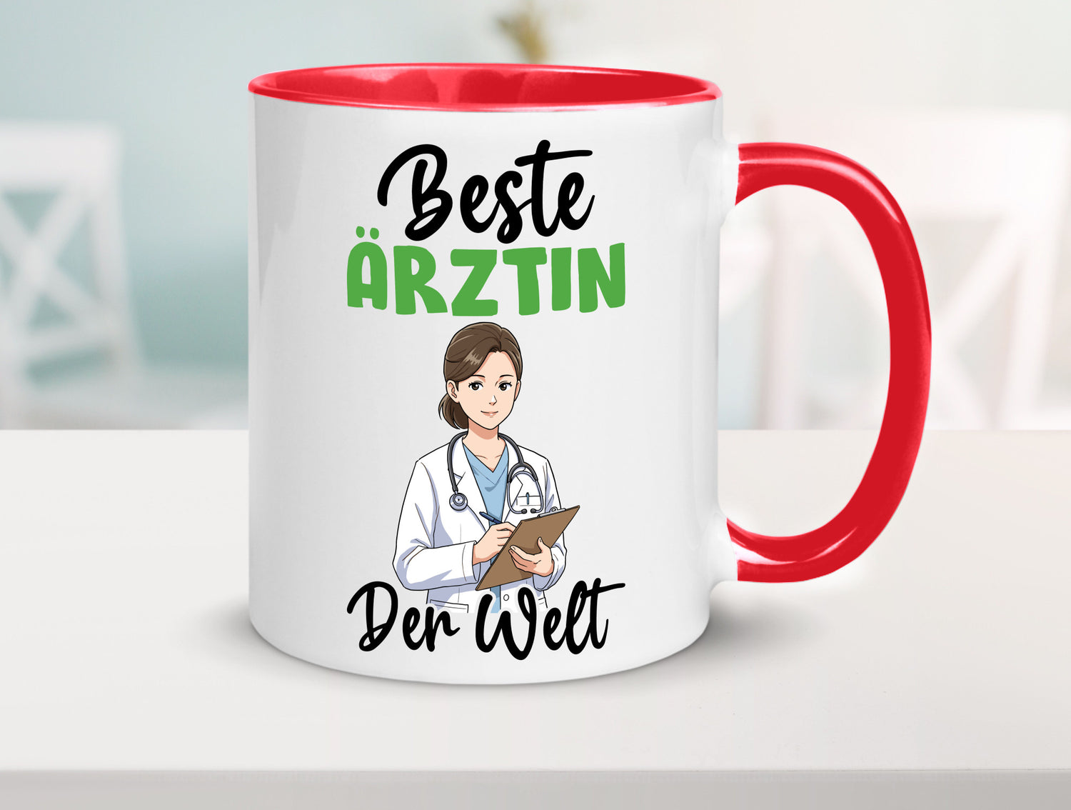 Beste Ärztin | Medizin Doktorin Fachärztin v2 Humor Geschenkidee Tasse