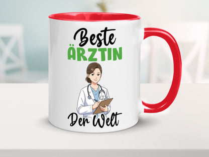 Beste Ärztin | Medizin Doktorin Fachärztin v2 Humor Geschenkidee Tasse