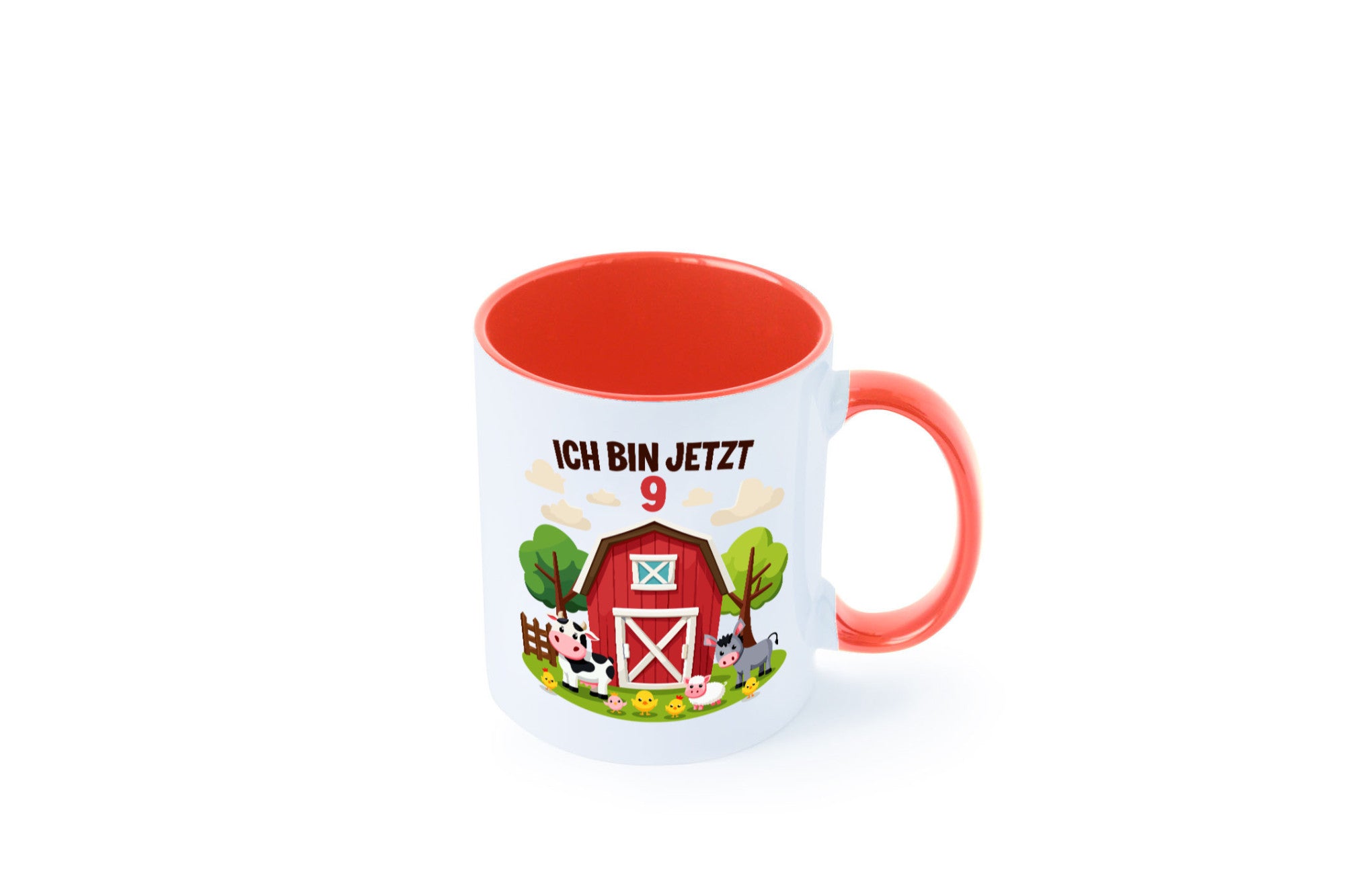 9. Geburtstag | 8 Jahre Bauernhof und Tiere Humor Geschenkidee Tasse