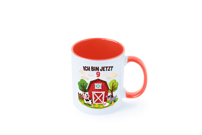 9. Geburtstag | 8 Jahre Bauernhof und Tiere Humor Geschenkidee Tasse