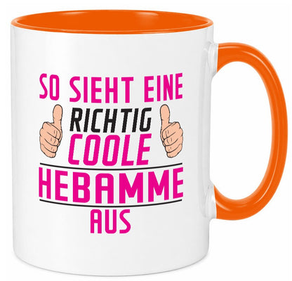 Richtig Coole Hebamme | Geburtshilfe Geschenk Humor Geschenkidee lustiger Tasse